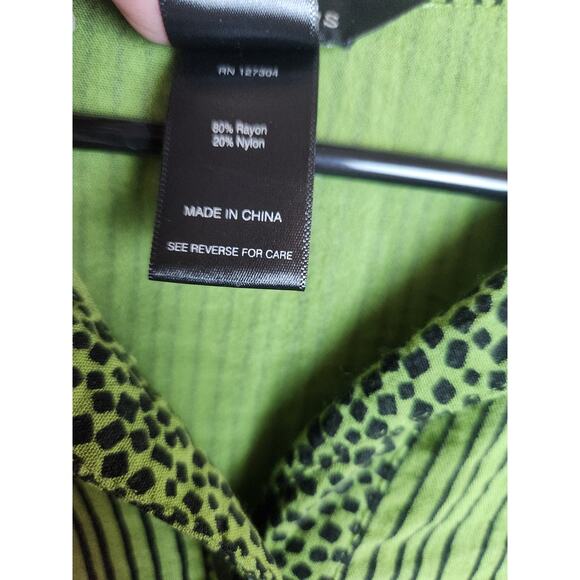 Ali Miles mixed print button front blouse sz 1X art to wear Lagenlook Careerwear - Picture 6 of 8